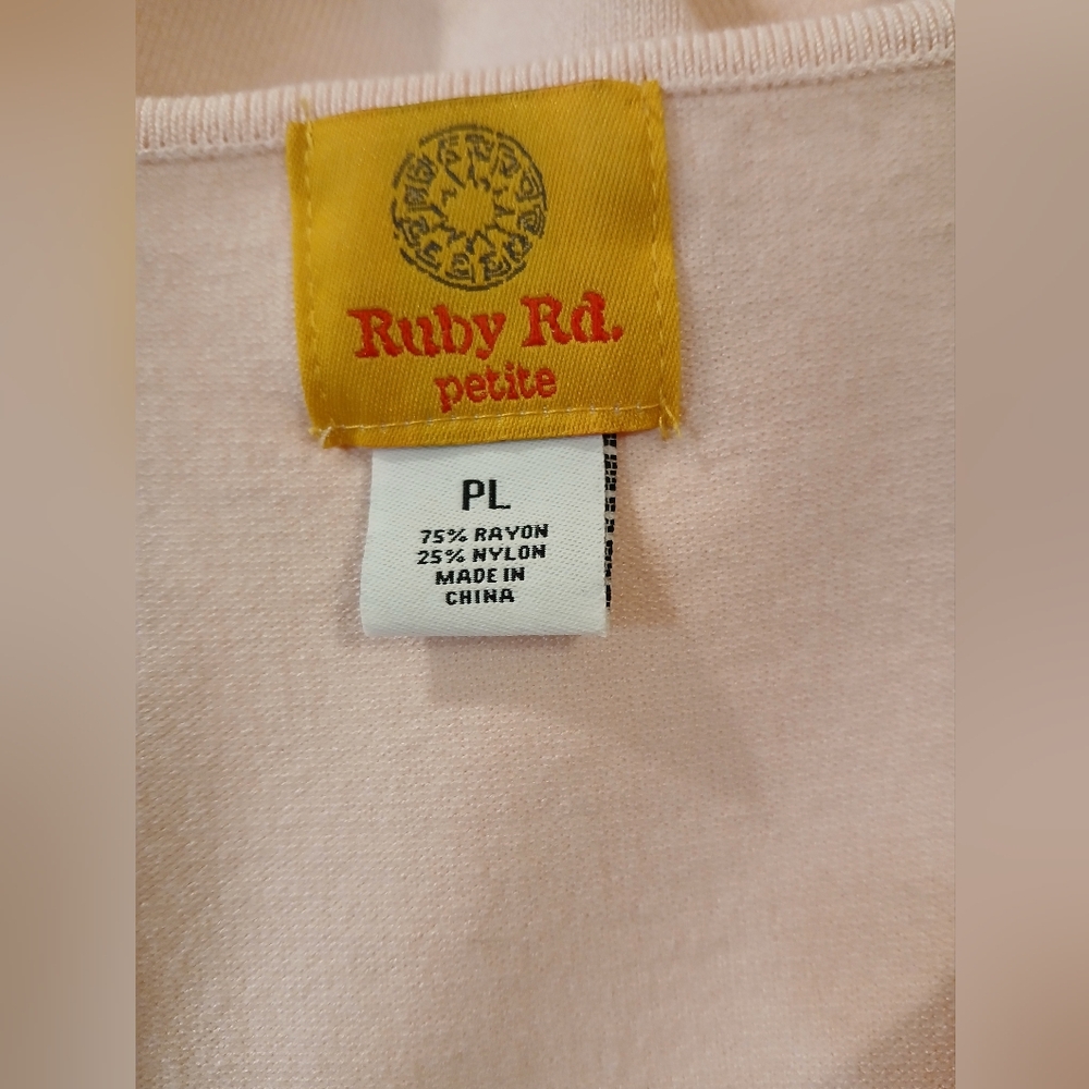 Ruby Rd Embellished Tank Top With Floral Detail Around Neckline - Picture 5 of 6
